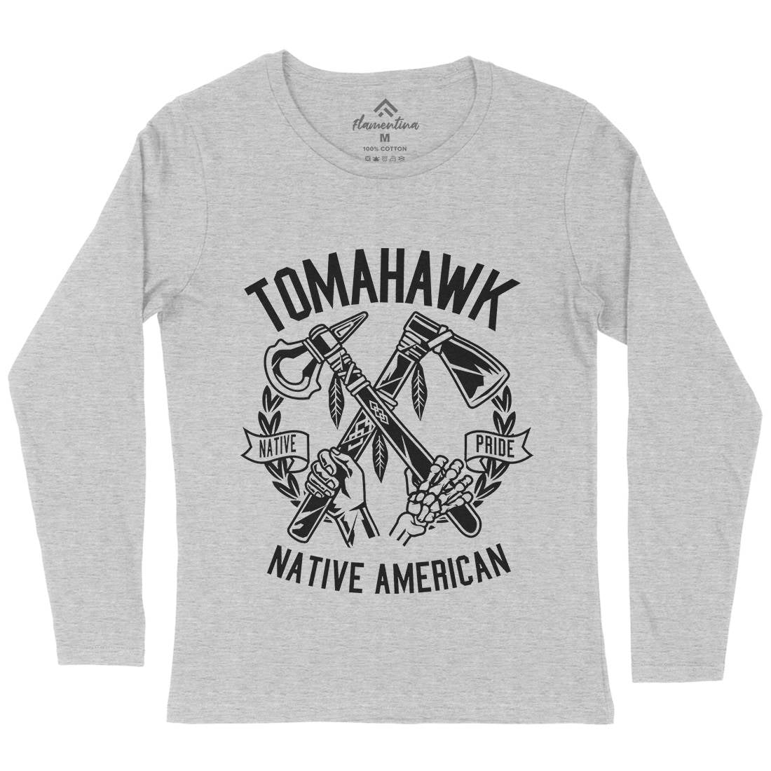 Tomahawk Womens Long Sleeve T-Shirt American B656