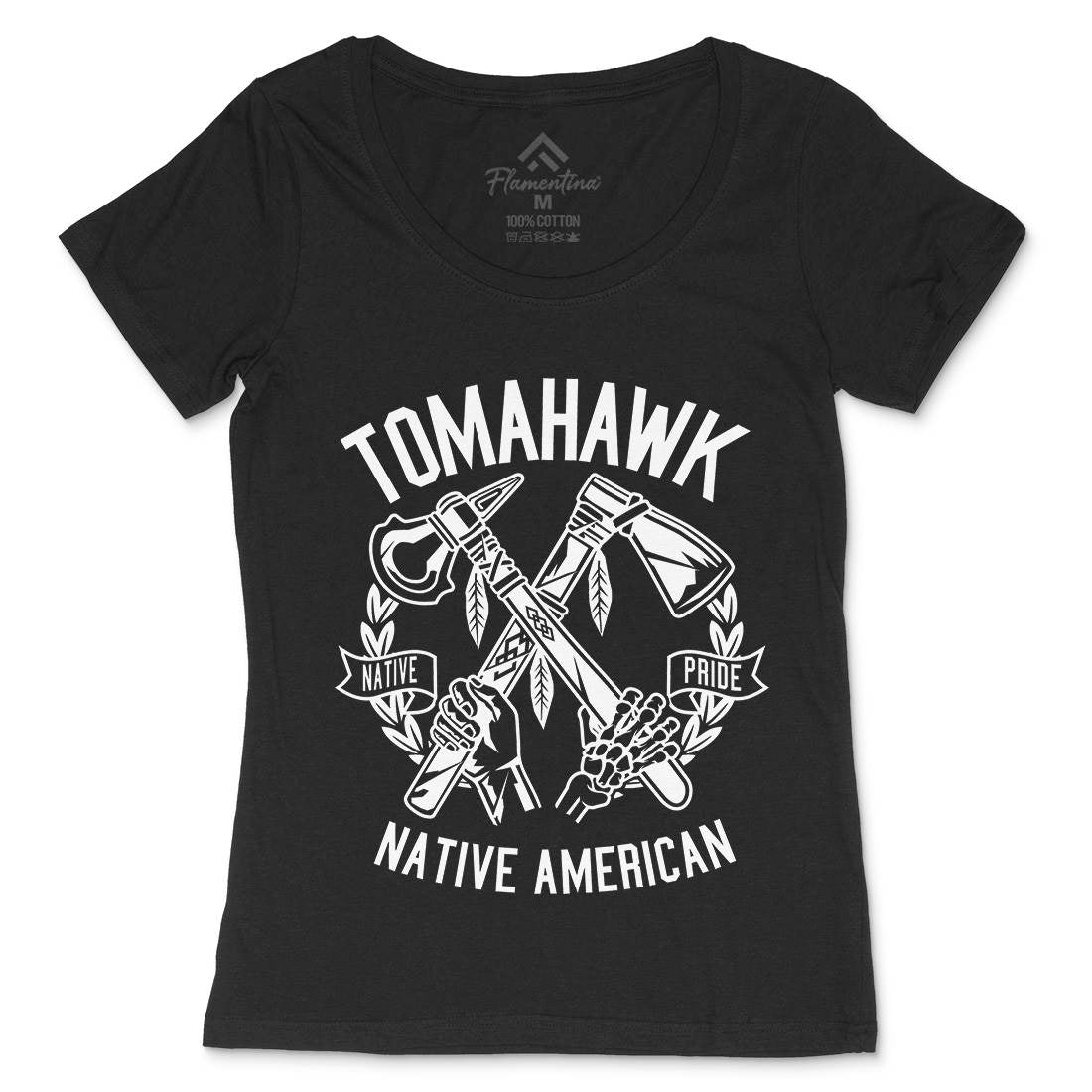 Tomahawk Womens Scoop Neck T-Shirt American B656