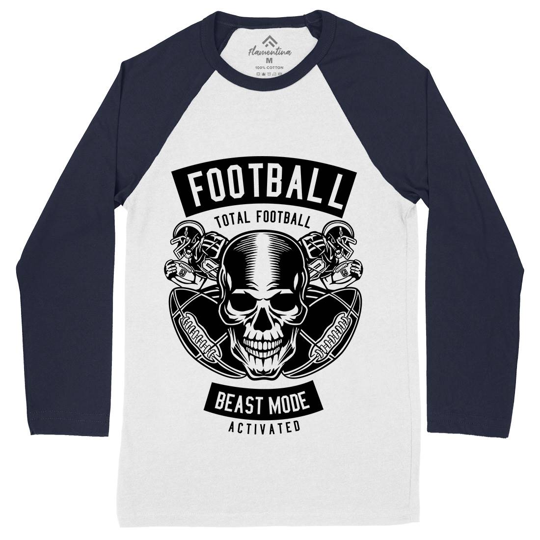 Total Football Mens Long Sleeve Baseball T-Shirt Sport B657