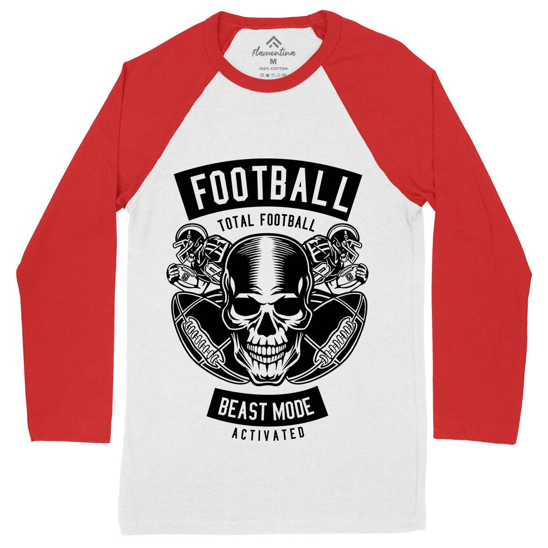 Total Football Mens Long Sleeve Baseball T-Shirt Sport B657