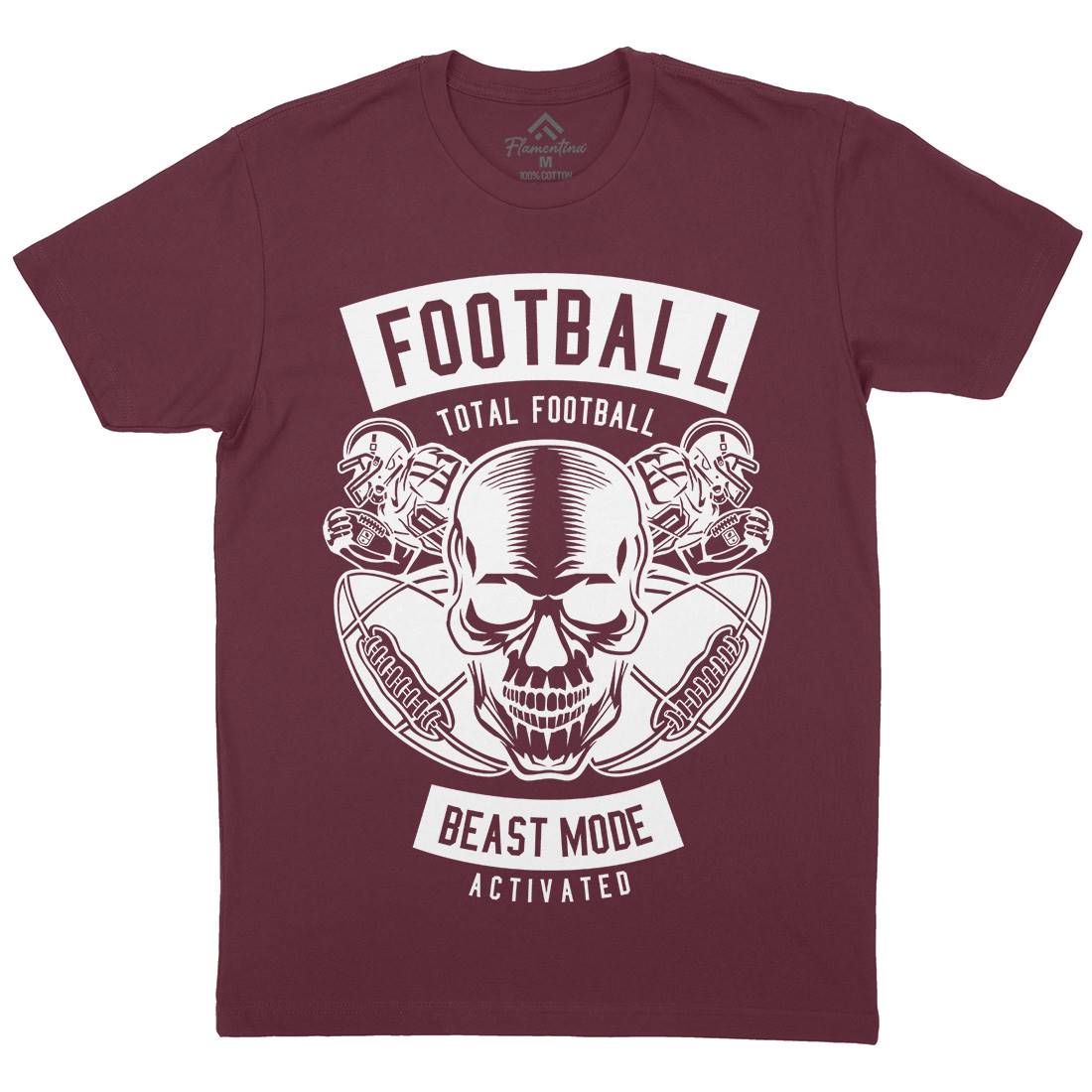 Total Football Mens Organic Crew Neck T-Shirt Sport B657