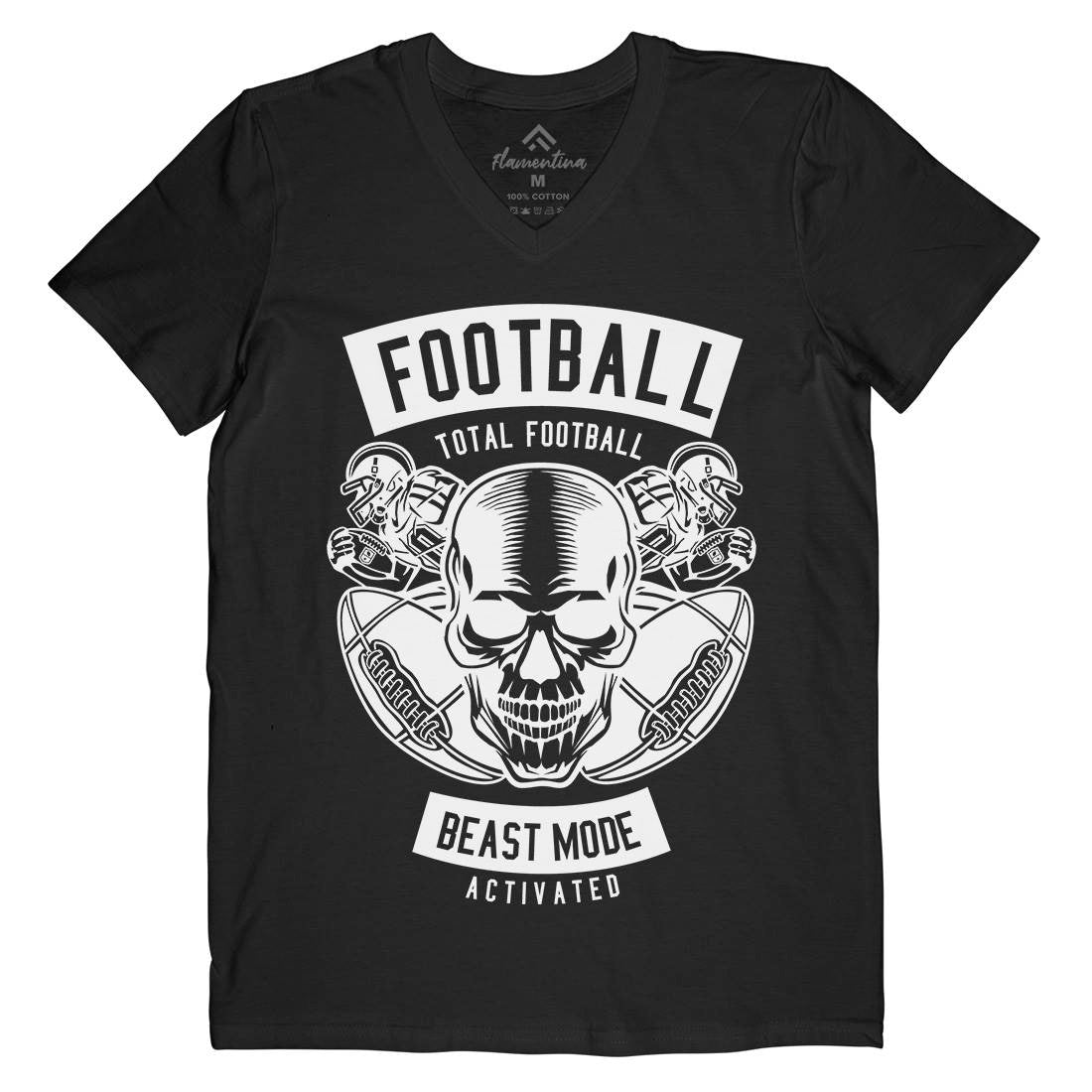 Total Football Mens V-Neck T-Shirt Sport B657