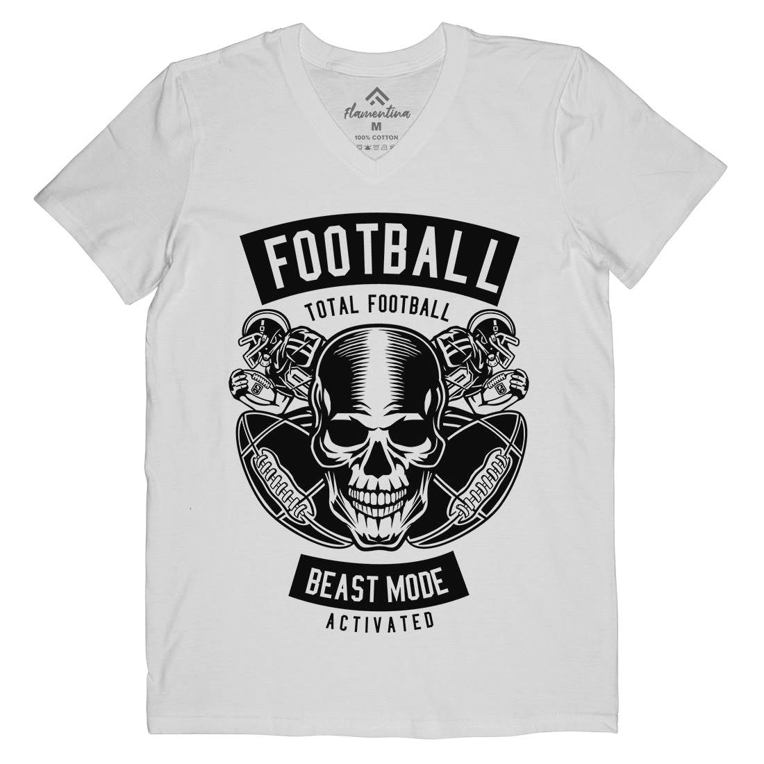 Total Football Mens V-Neck T-Shirt Sport B657
