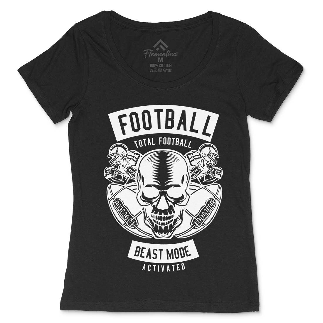 Total Football Womens Scoop Neck T-Shirt Sport B657