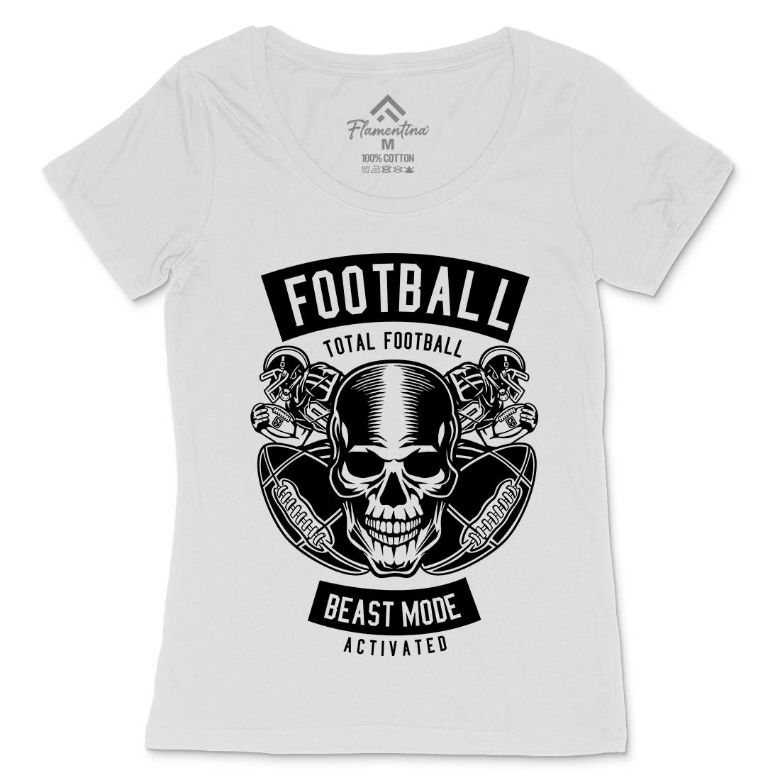 Total Football Womens Scoop Neck T-Shirt Sport B657