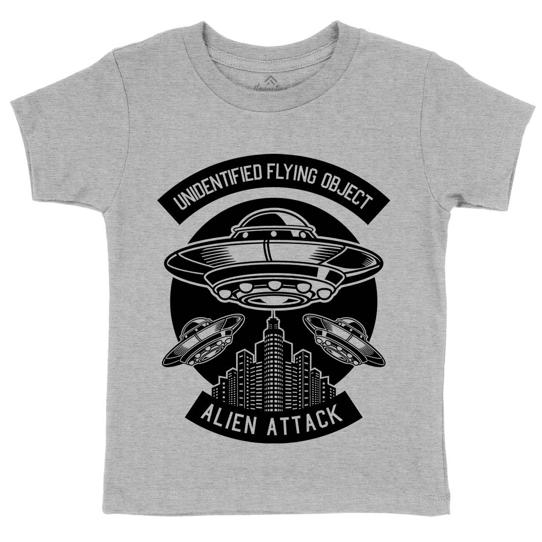 Ufo Kids Crew Neck T-Shirt Space B659