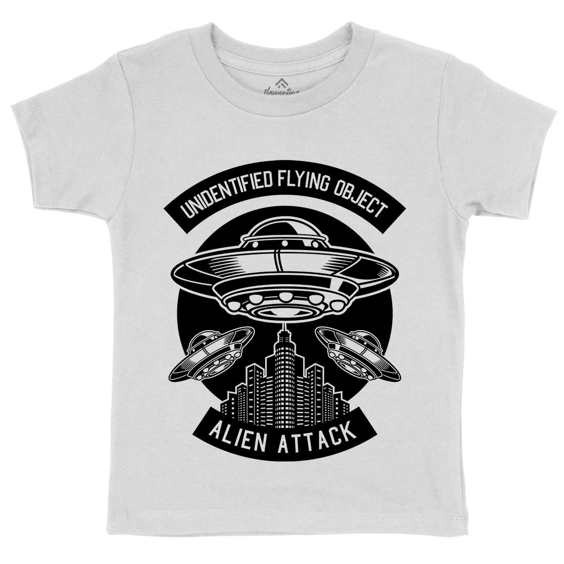 Ufo Kids Crew Neck T-Shirt Space B659