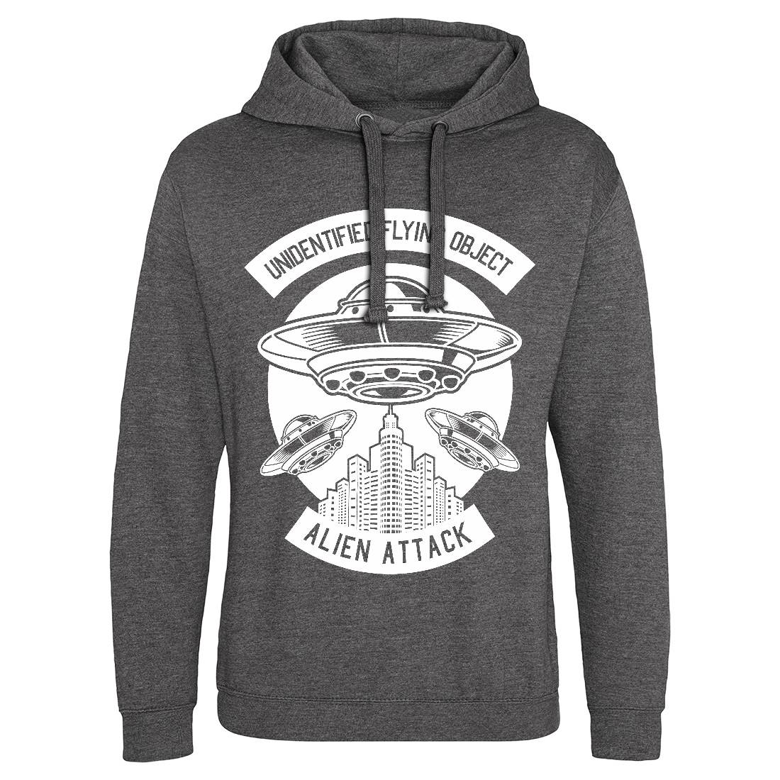 Ufo Mens Hoodie Without Pocket Space B659