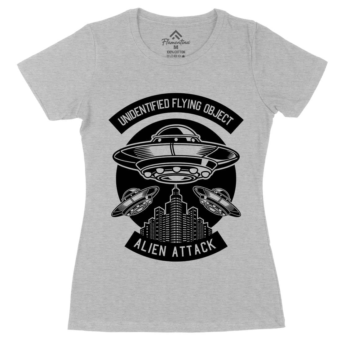 Ufo Womens Organic Crew Neck T-Shirt Space B659