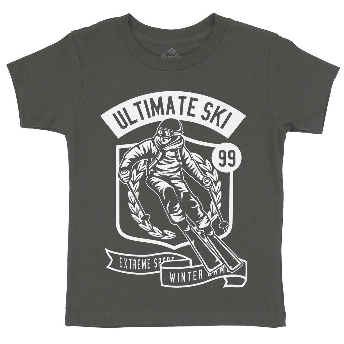 Ultimate Ski Kids Crew Neck T-Shirt Sport B660
