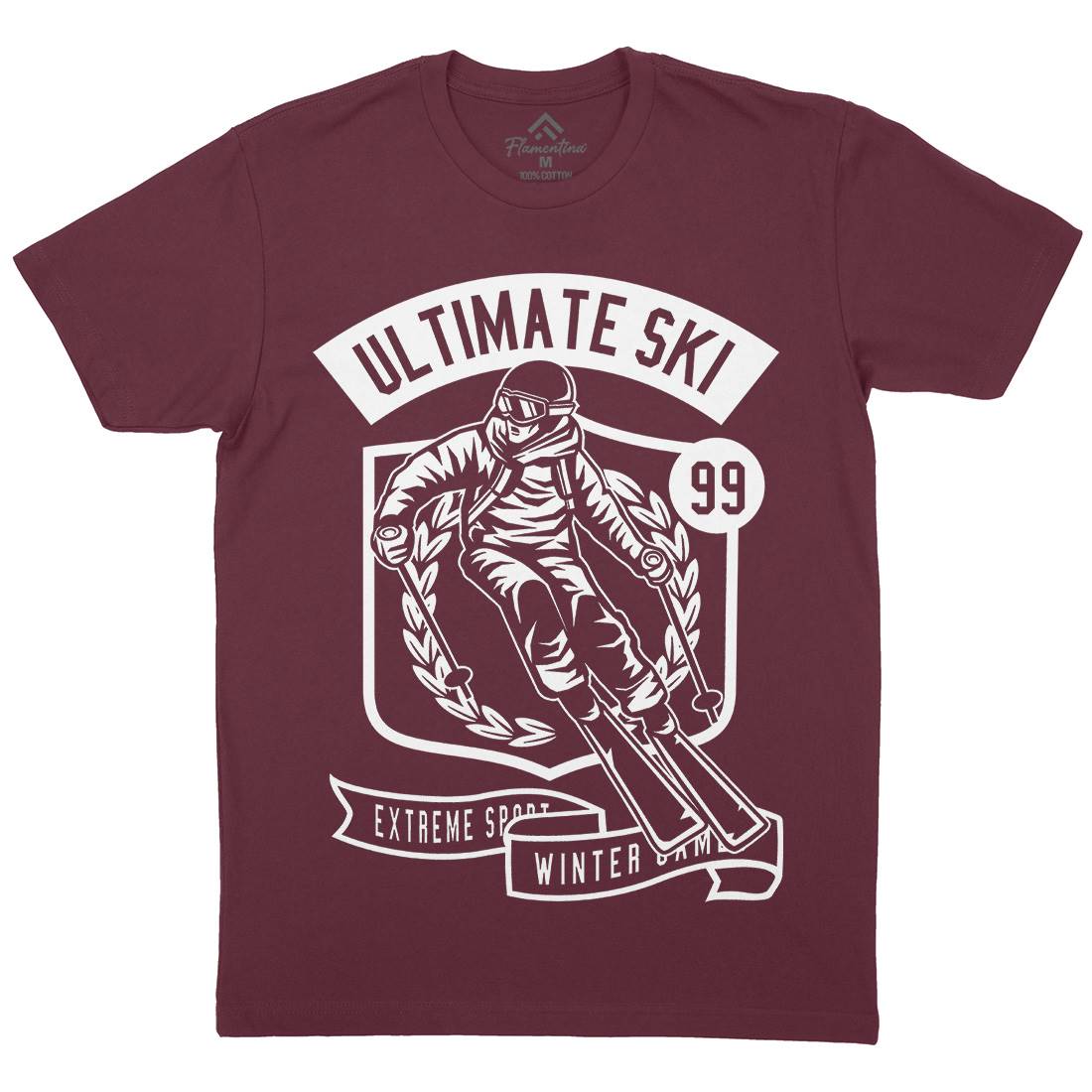 Ultimate Ski Mens Crew Neck T-Shirt Sport B660