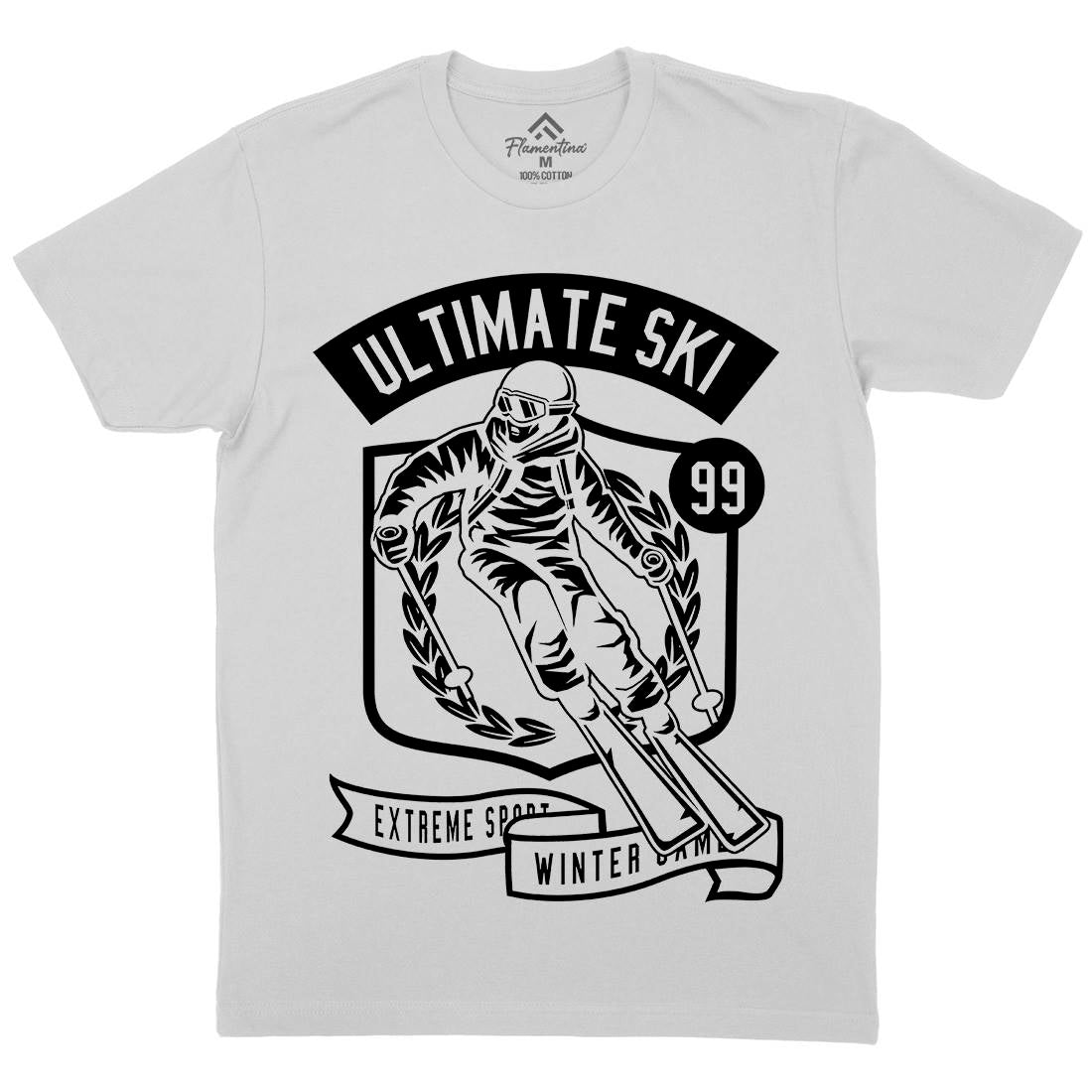 Ultimate Ski Mens Crew Neck T-Shirt Sport B660