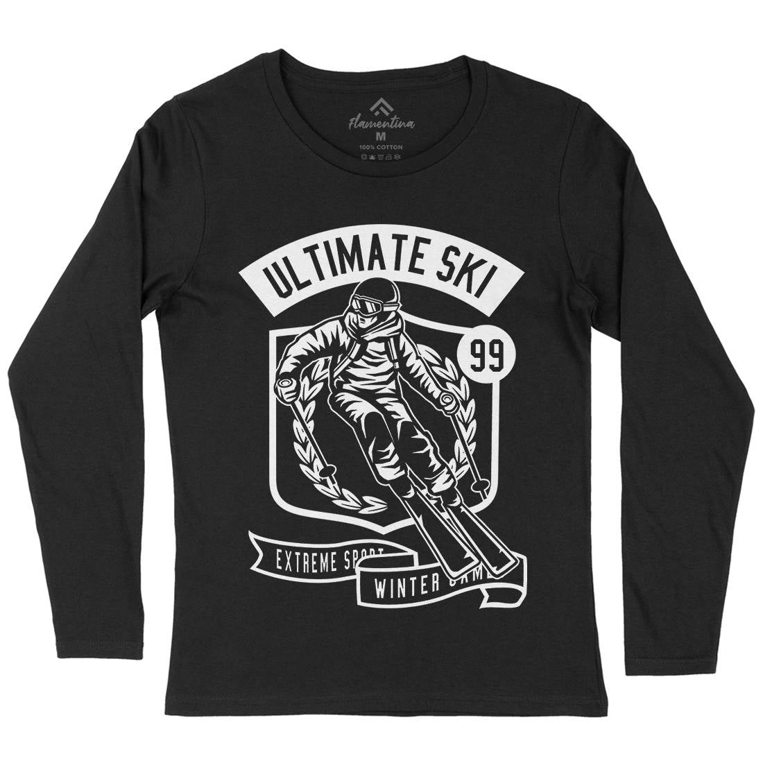 Ultimate Ski Womens Long Sleeve T-Shirt Sport B660