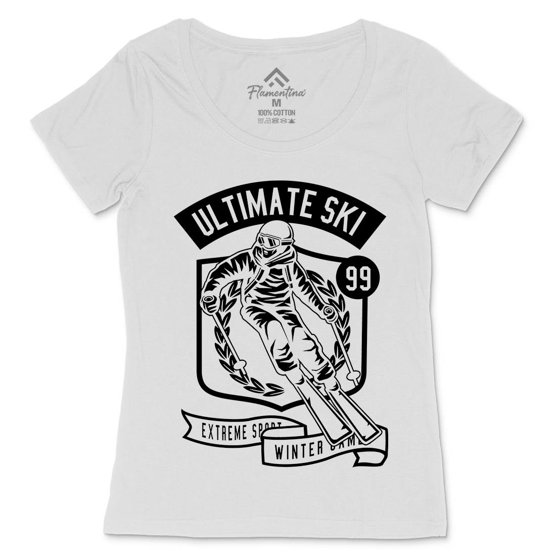Ultimate Ski Womens Scoop Neck T-Shirt Sport B660