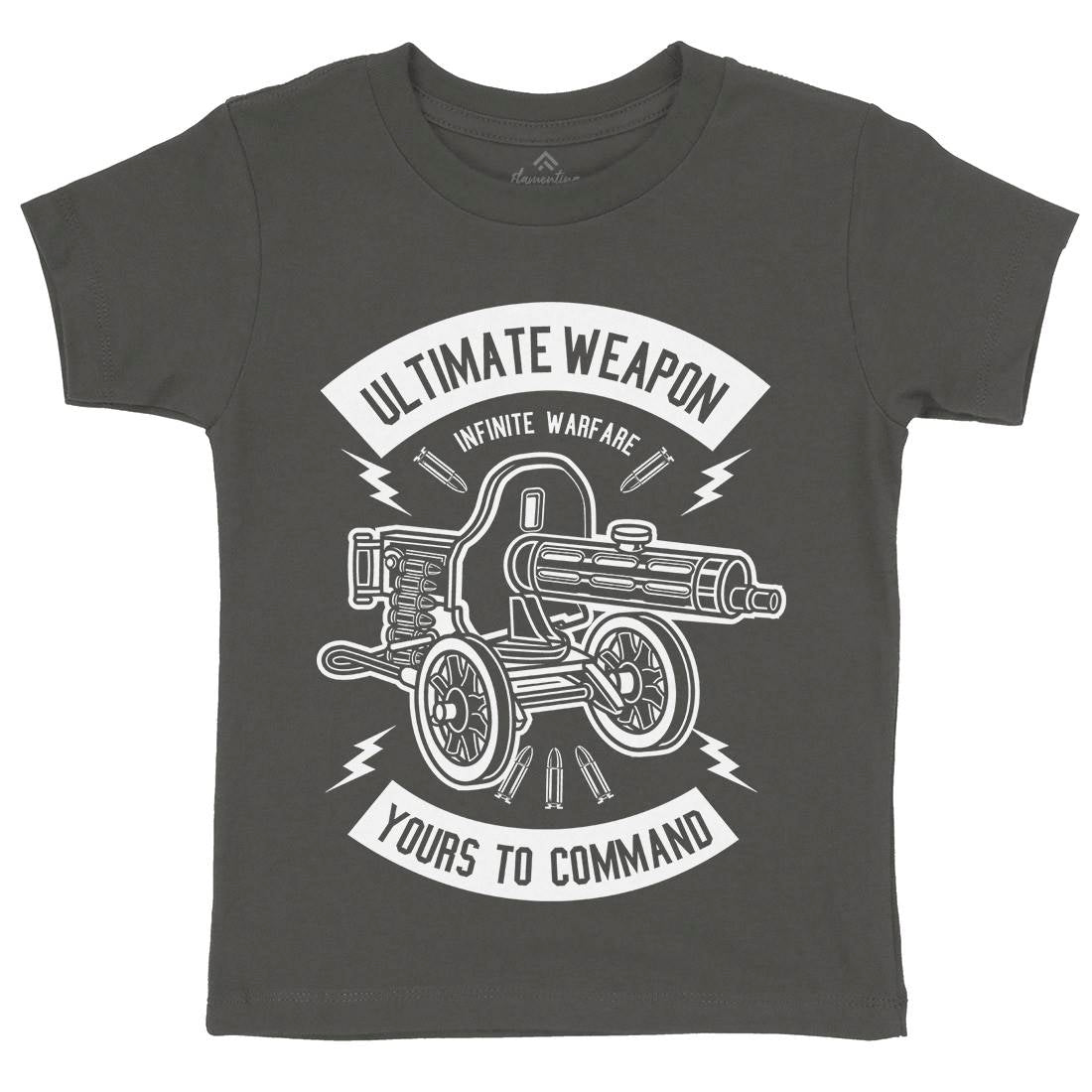 Ultimate Weapon Kids Crew Neck T-Shirt Army B661