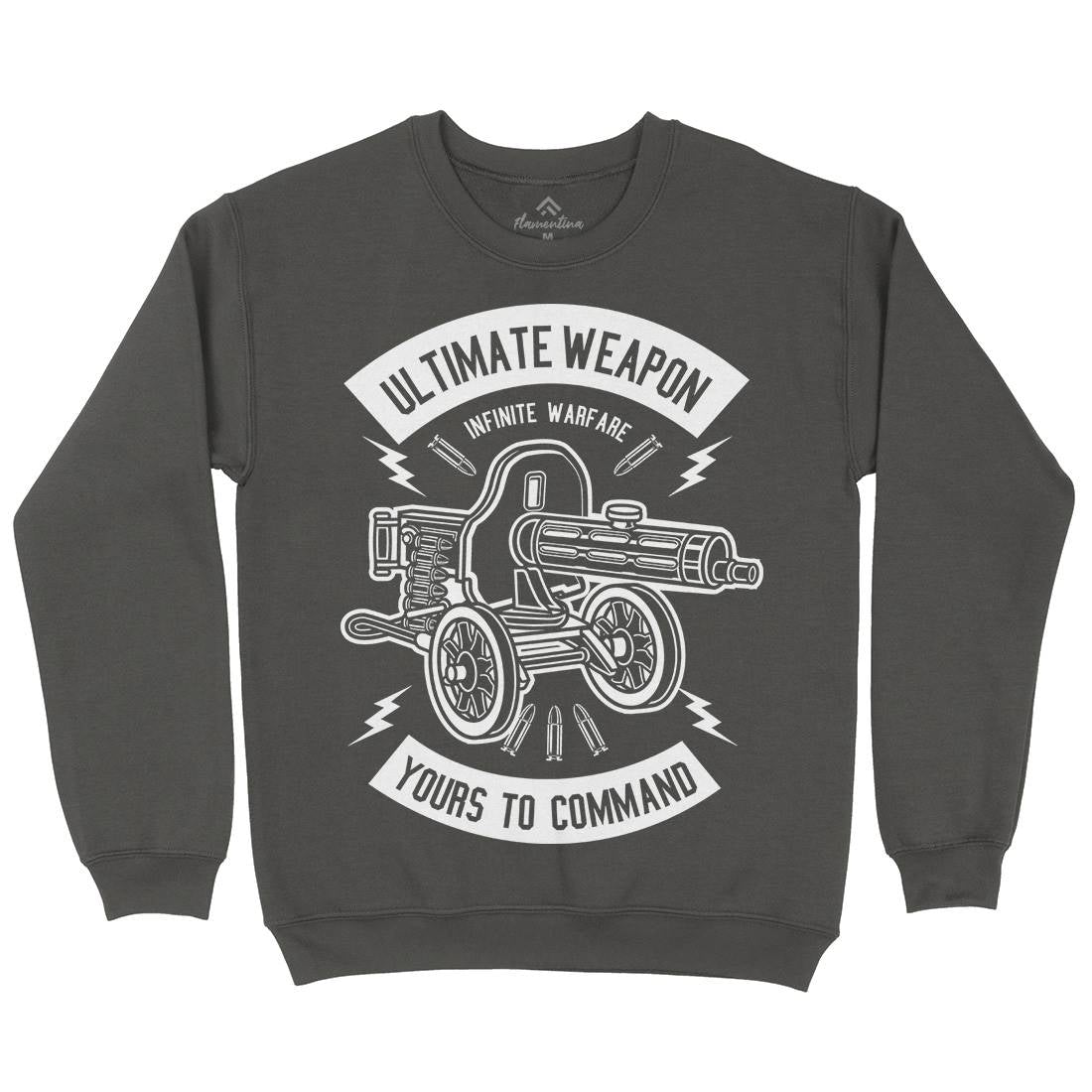 Ultimate Weapon Mens Crew Neck Sweatshirt Army B661