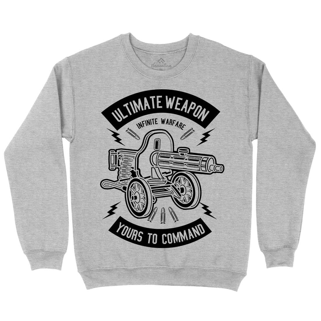 Ultimate Weapon Mens Crew Neck Sweatshirt Army B661