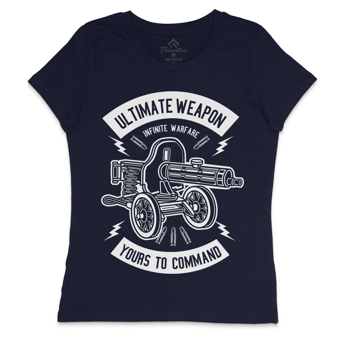Ultimate Weapon Womens Crew Neck T-Shirt Army B661