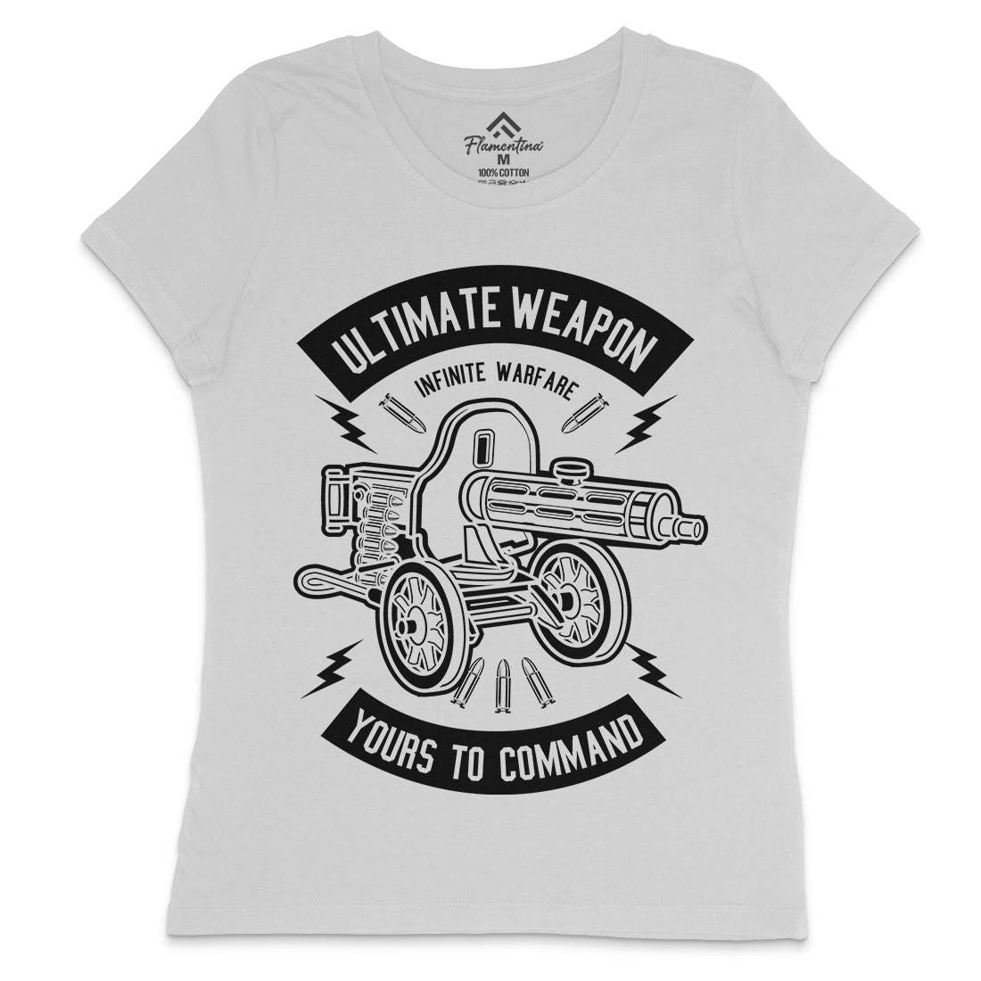 Ultimate Weapon Womens Crew Neck T-Shirt Army B661
