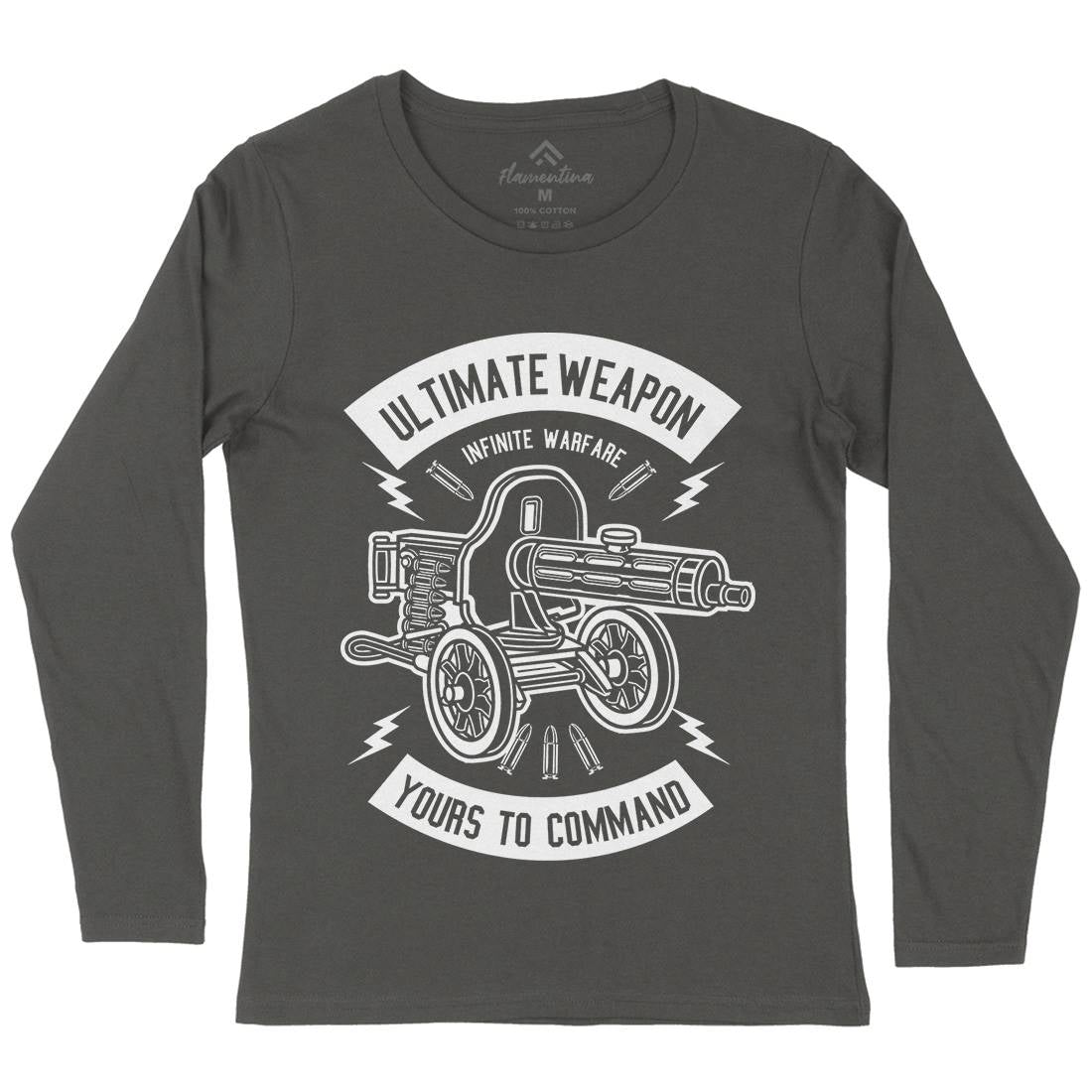 Ultimate Weapon Womens Long Sleeve T-Shirt Army B661