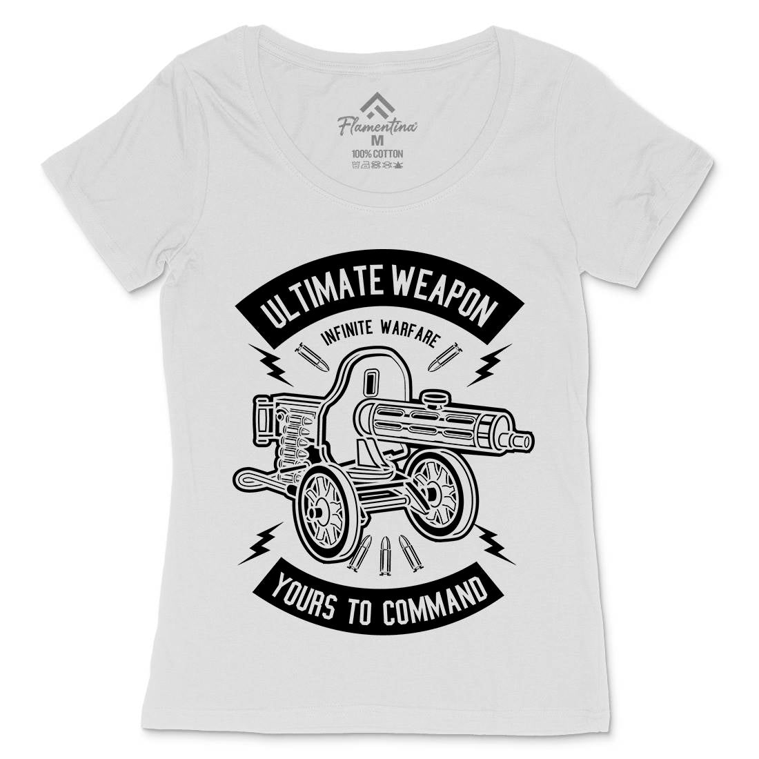 Ultimate Weapon Womens Scoop Neck T-Shirt Army B661