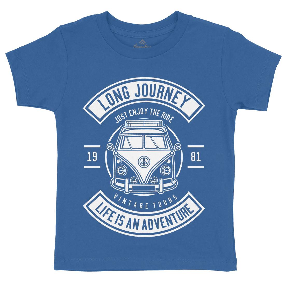 Van Long Journey Kids Crew Neck T-Shirt Cars B662