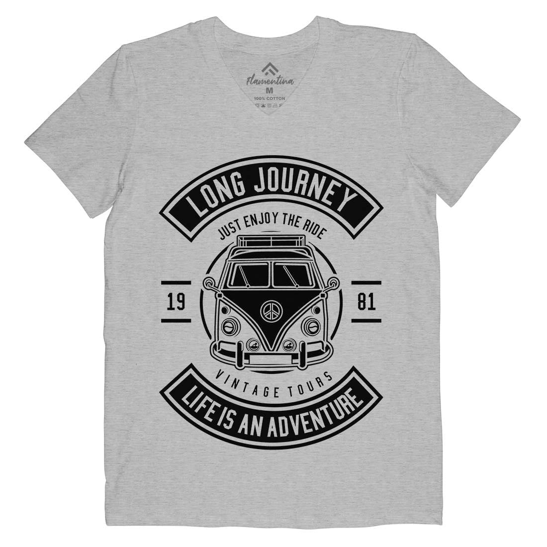 Van Long Journey Mens V-Neck T-Shirt Cars B662