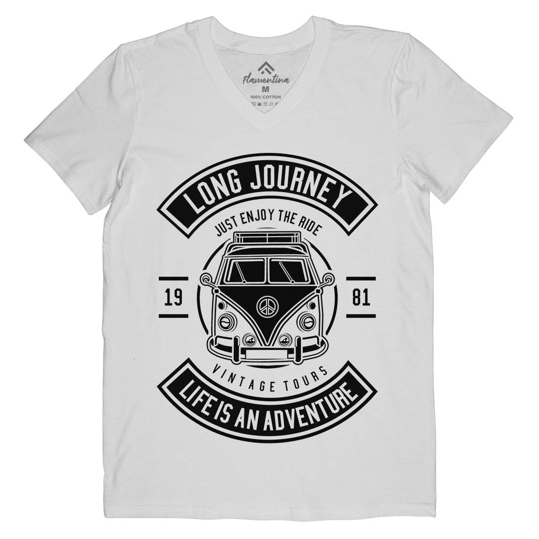 Van Long Journey Mens V-Neck T-Shirt Cars B662