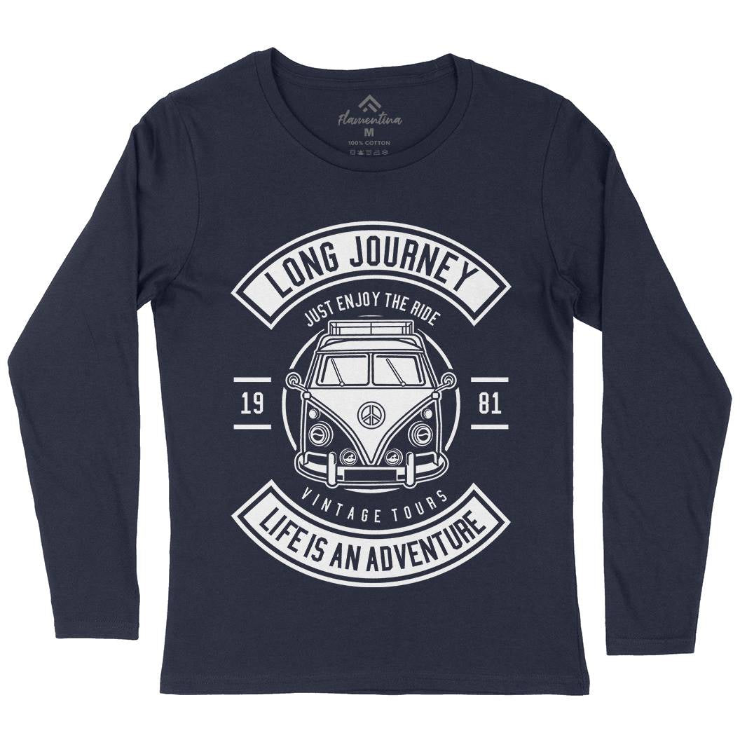 Van Long Journey Womens Long Sleeve T-Shirt Cars B662