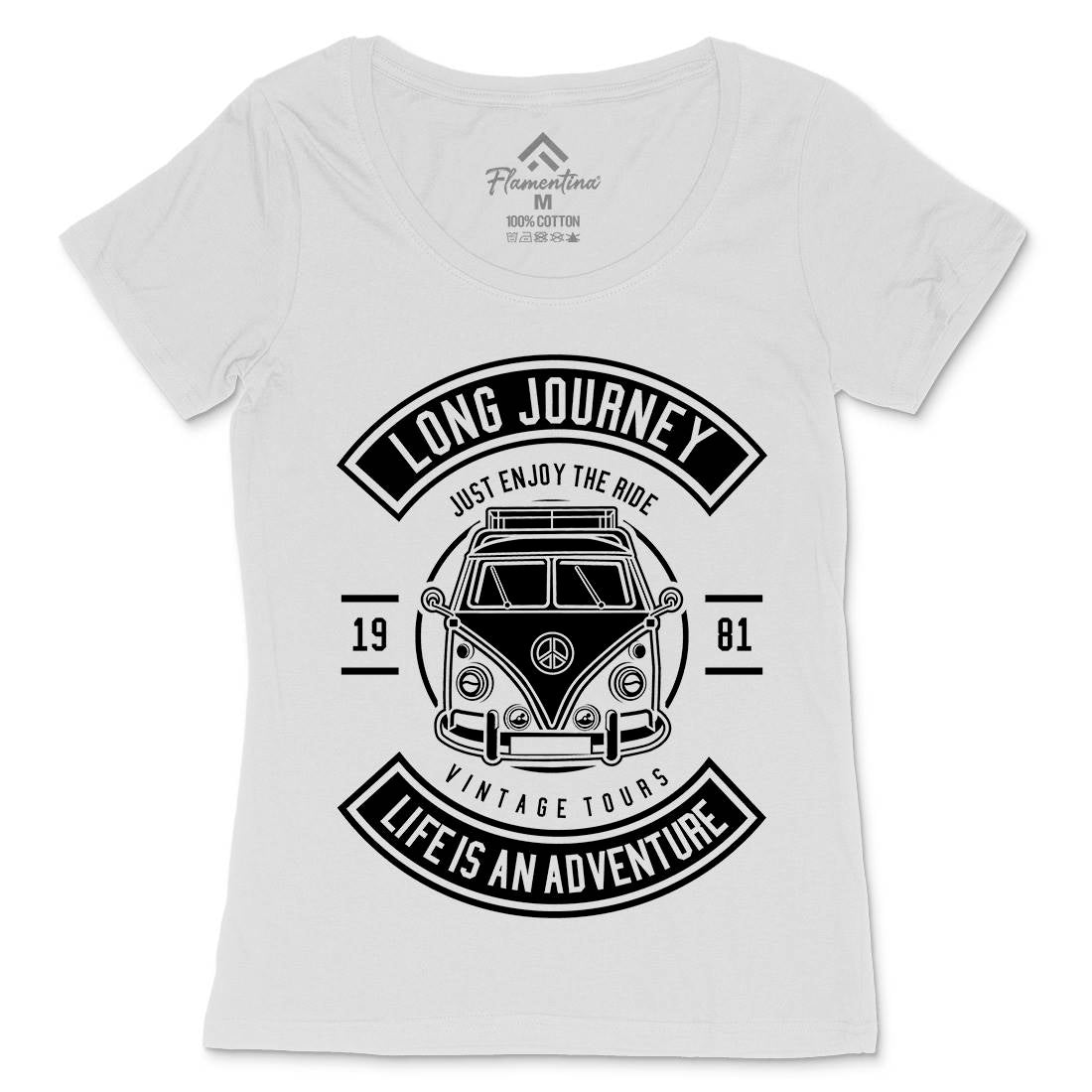 Van Long Journey Womens Scoop Neck T-Shirt Cars B662