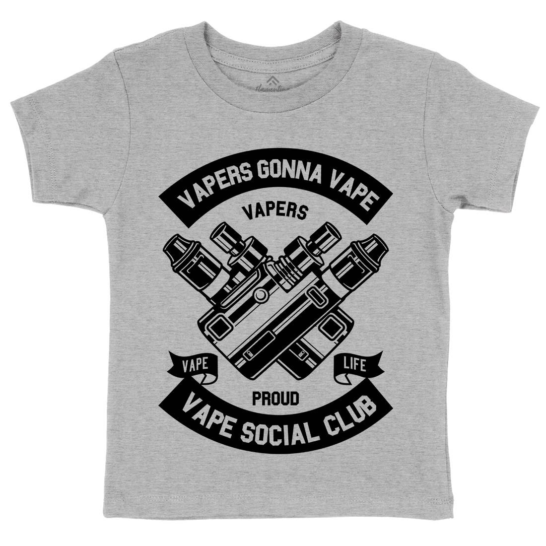 Vapers Gonna Vape Kids Crew Neck T-Shirt Drugs B663