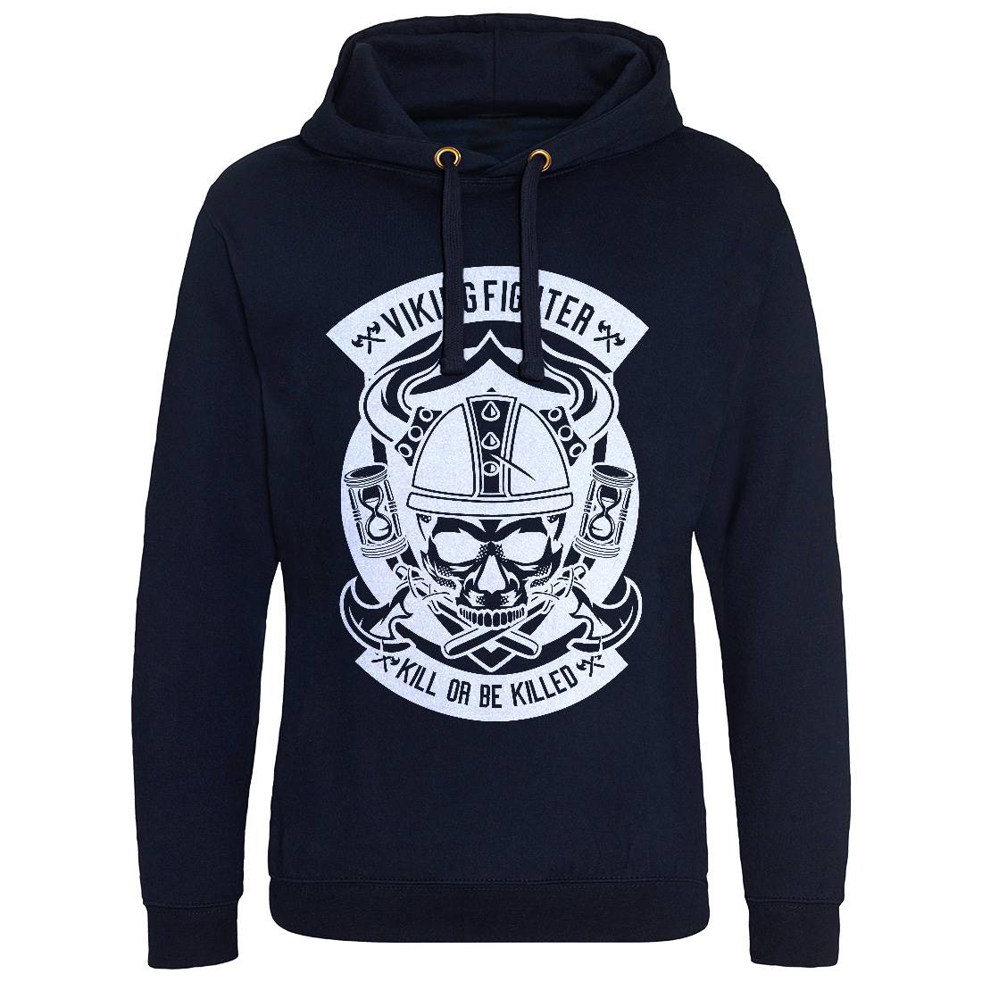 Viking Fighter Mens Hoodie Without Pocket Retro B664