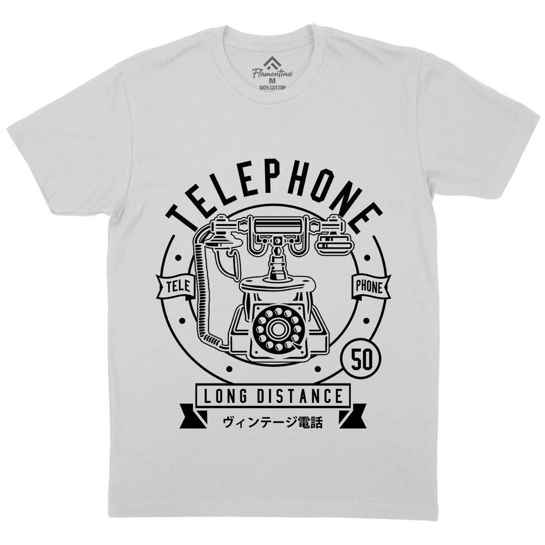 Vintage Telephone Mens Crew Neck T-Shirt Retro B667