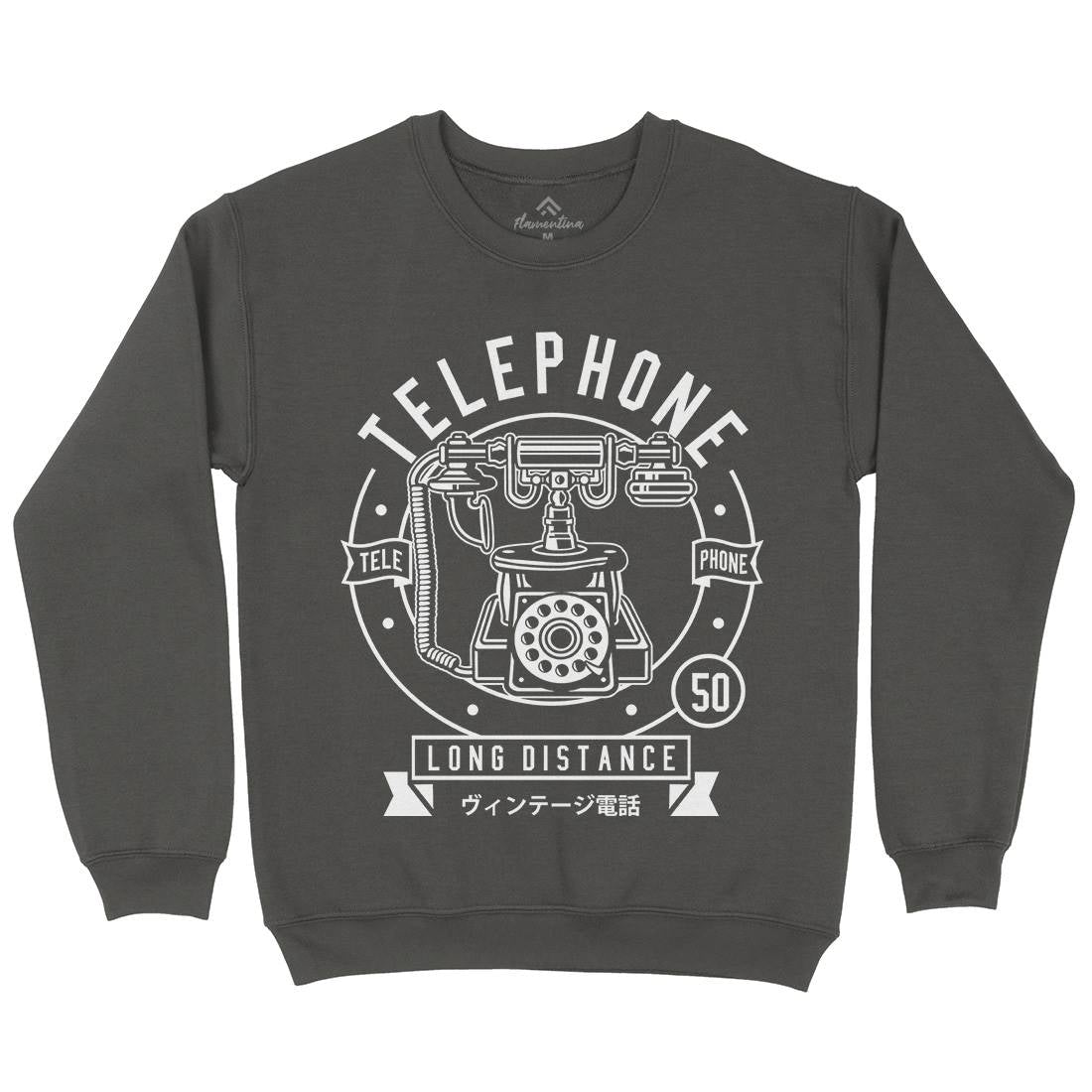 Vintage Telephone Kids Crew Neck Sweatshirt Retro B667