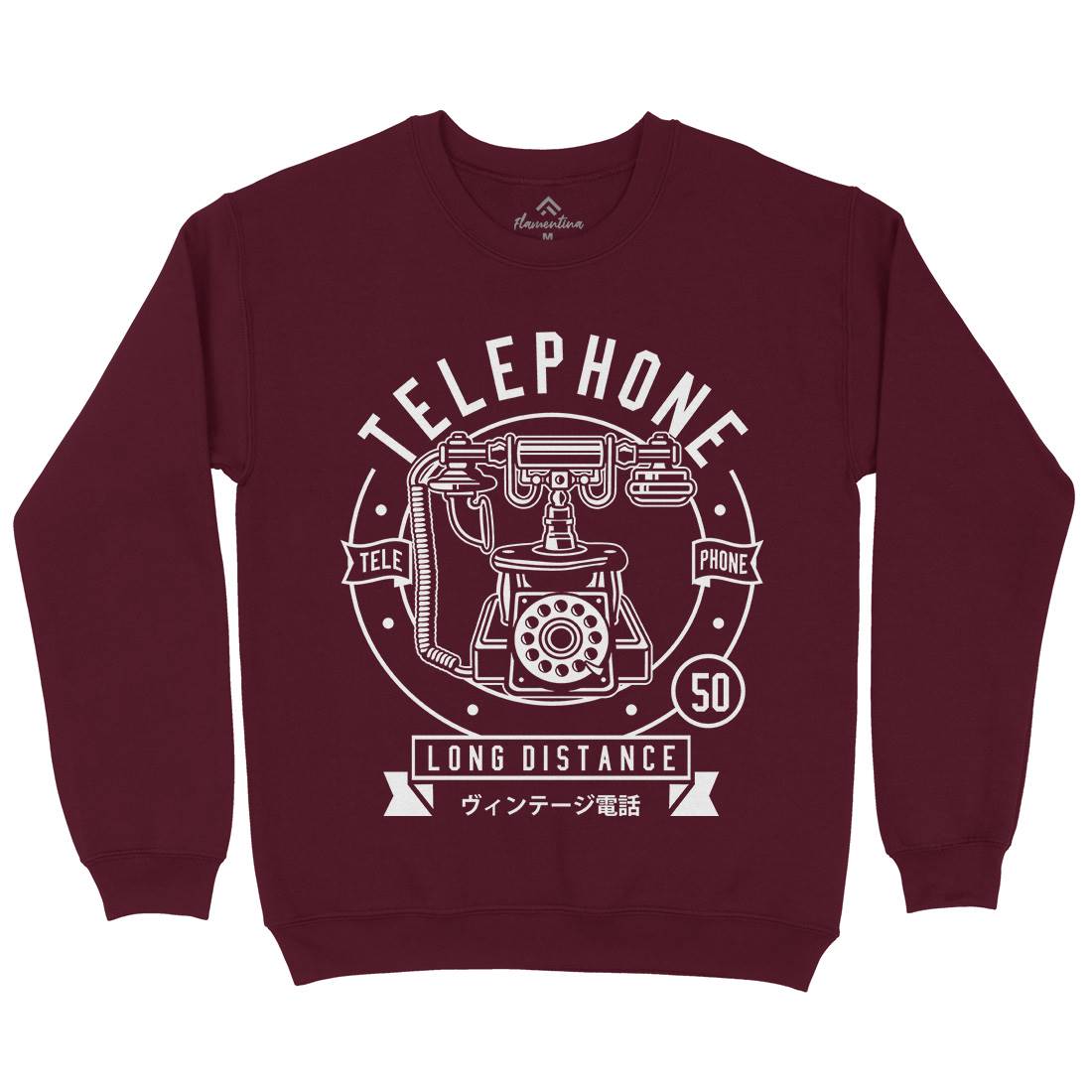 Vintage Telephone Mens Crew Neck Sweatshirt Retro B667