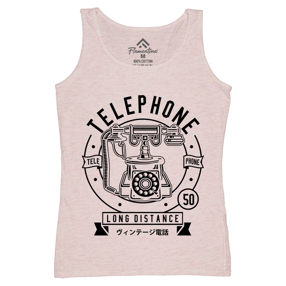 Vintage Telephone Womens Organic Tank Top Vest Retro B667
