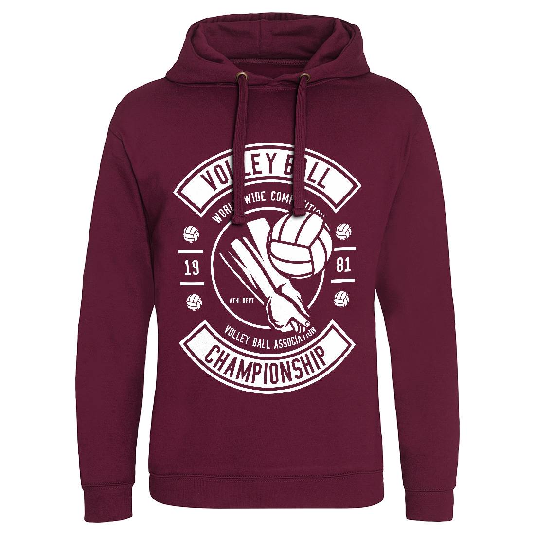 Volley Ball Mens Hoodie Without Pocket Sport B668