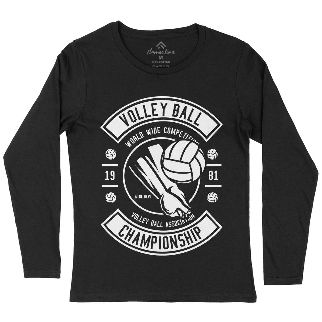 Volley Ball Womens Long Sleeve T-Shirt Sport B668
