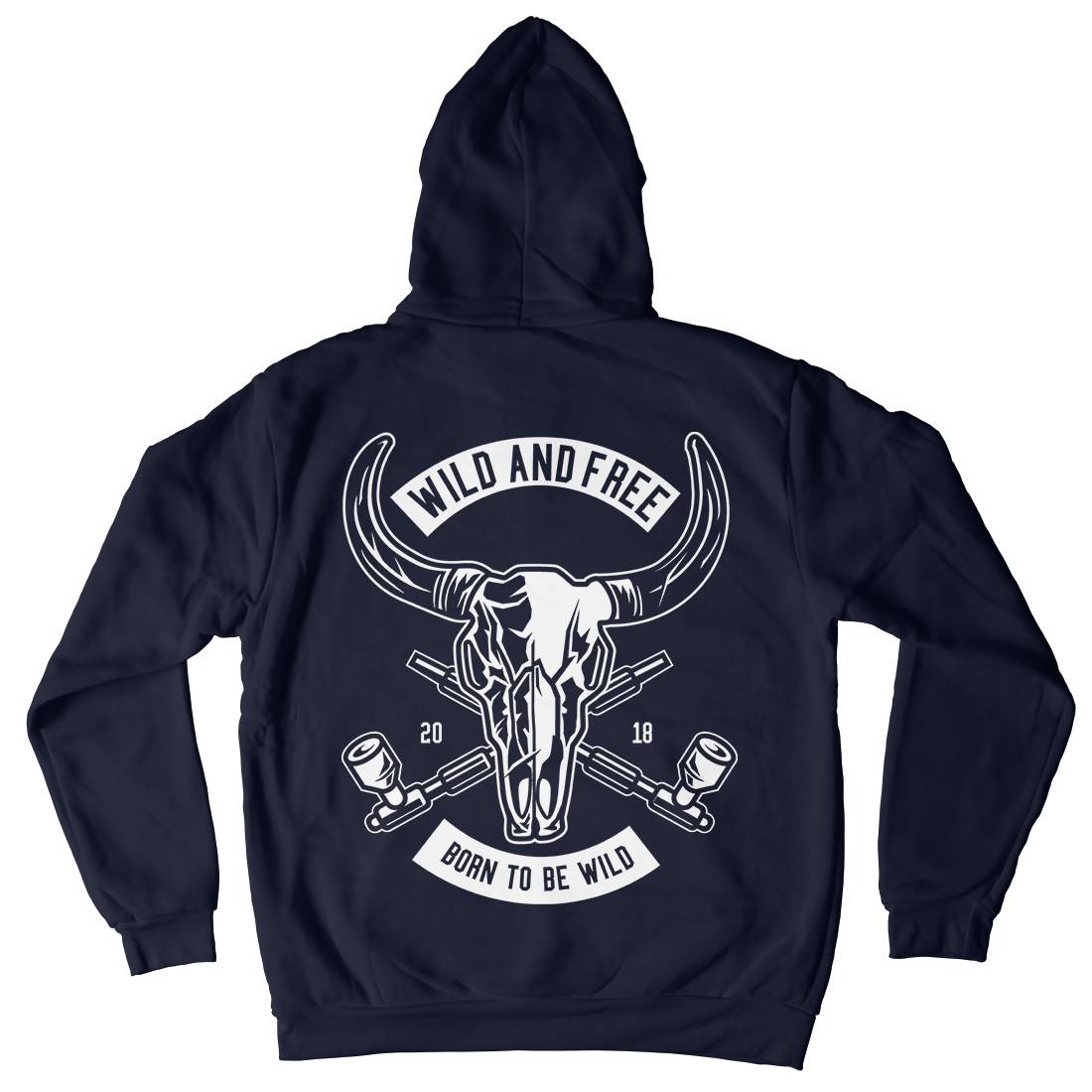 Wild And Free Mens Hoodie With Pocket American B669