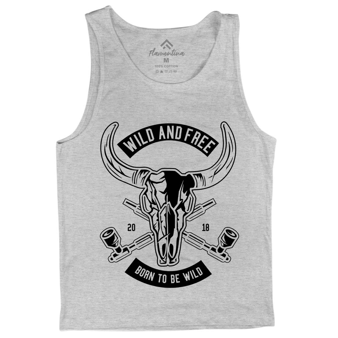 Wild And Free Mens Tank Top Vest American B669