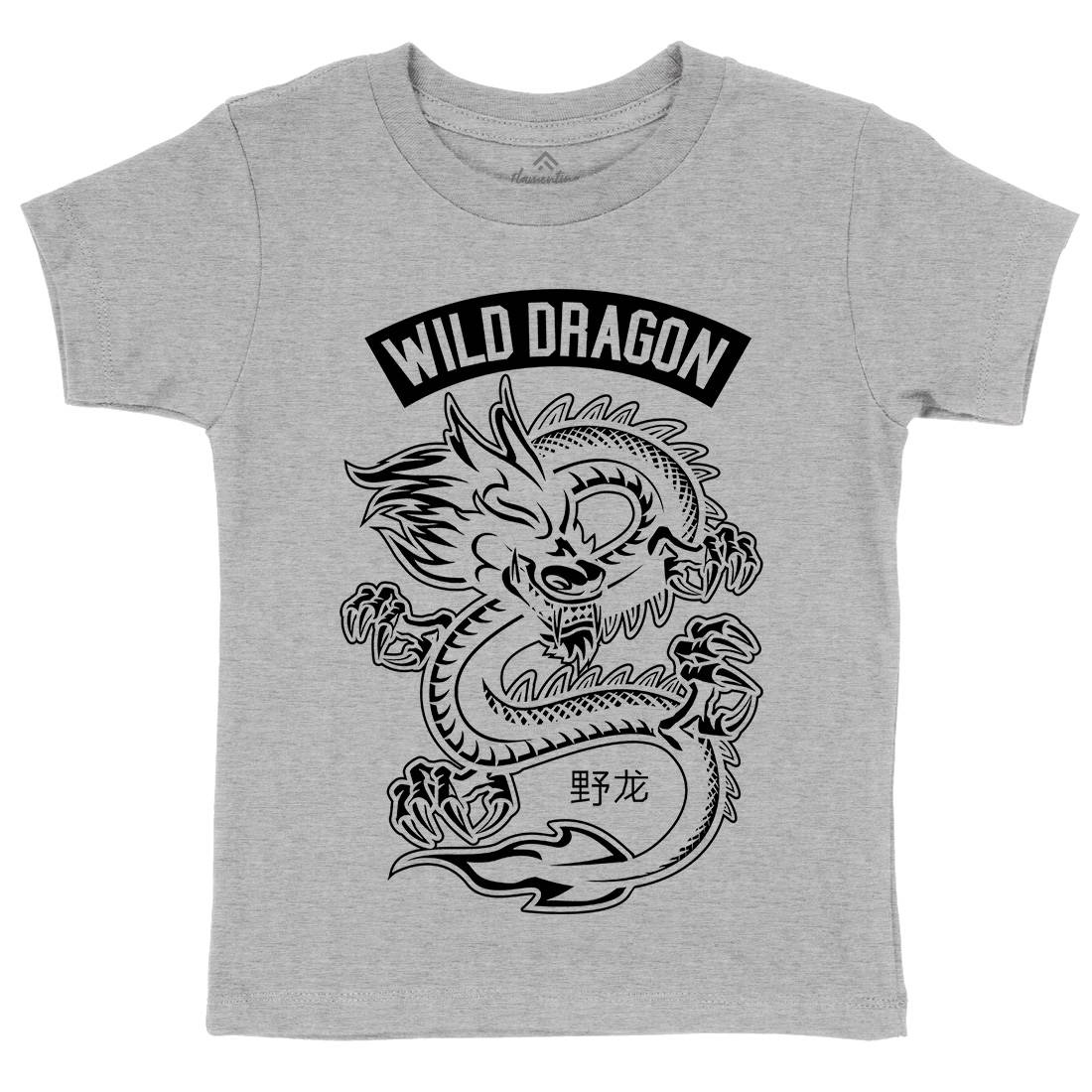 Wild Dragon Kids Organic Crew Neck T-Shirt Asian B670