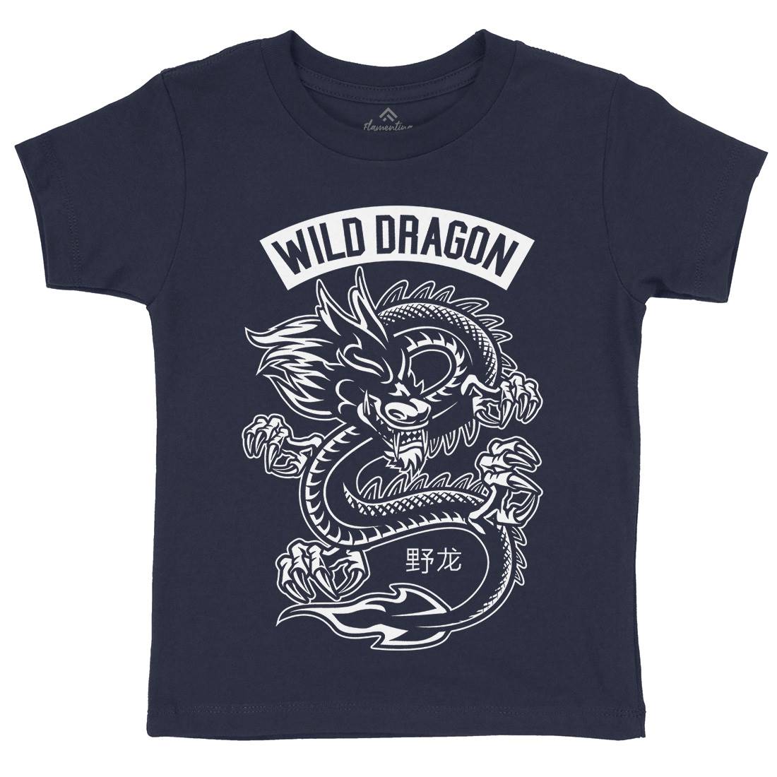 Wild Dragon Kids Organic Crew Neck T-Shirt Asian B670
