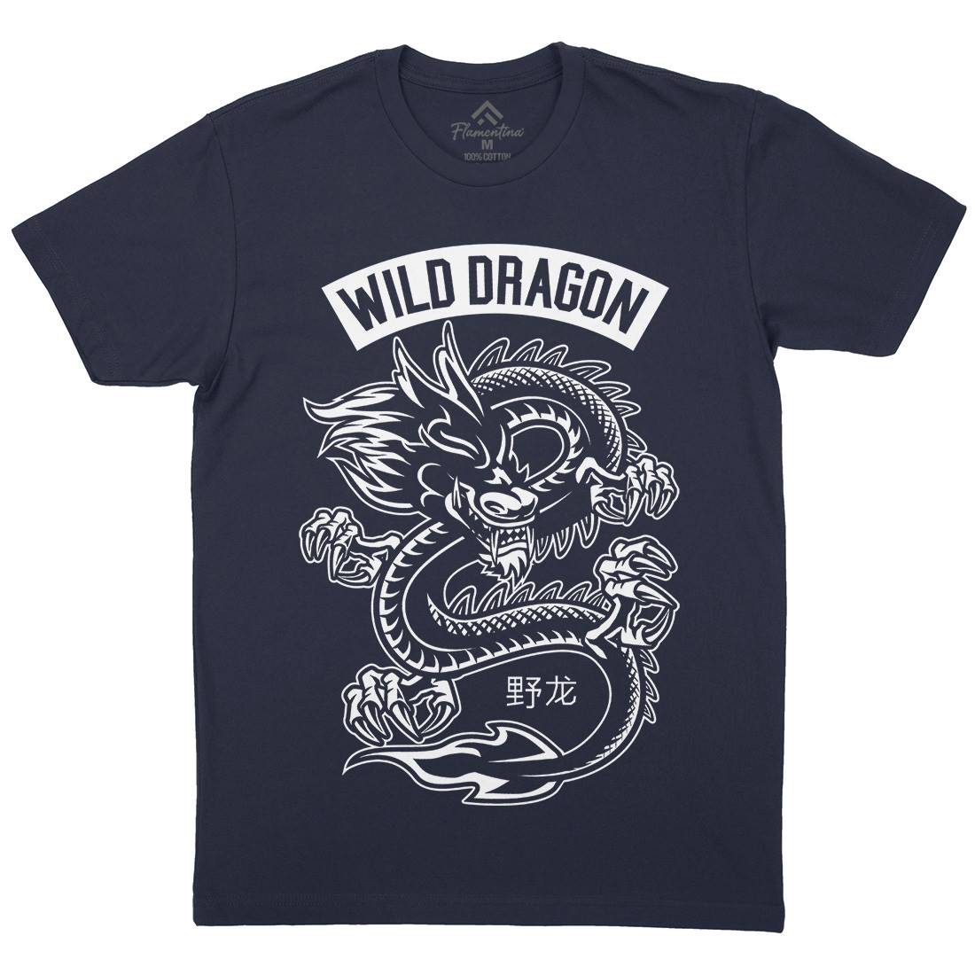 Wild Dragon Mens Crew Neck T-Shirt Asian B670