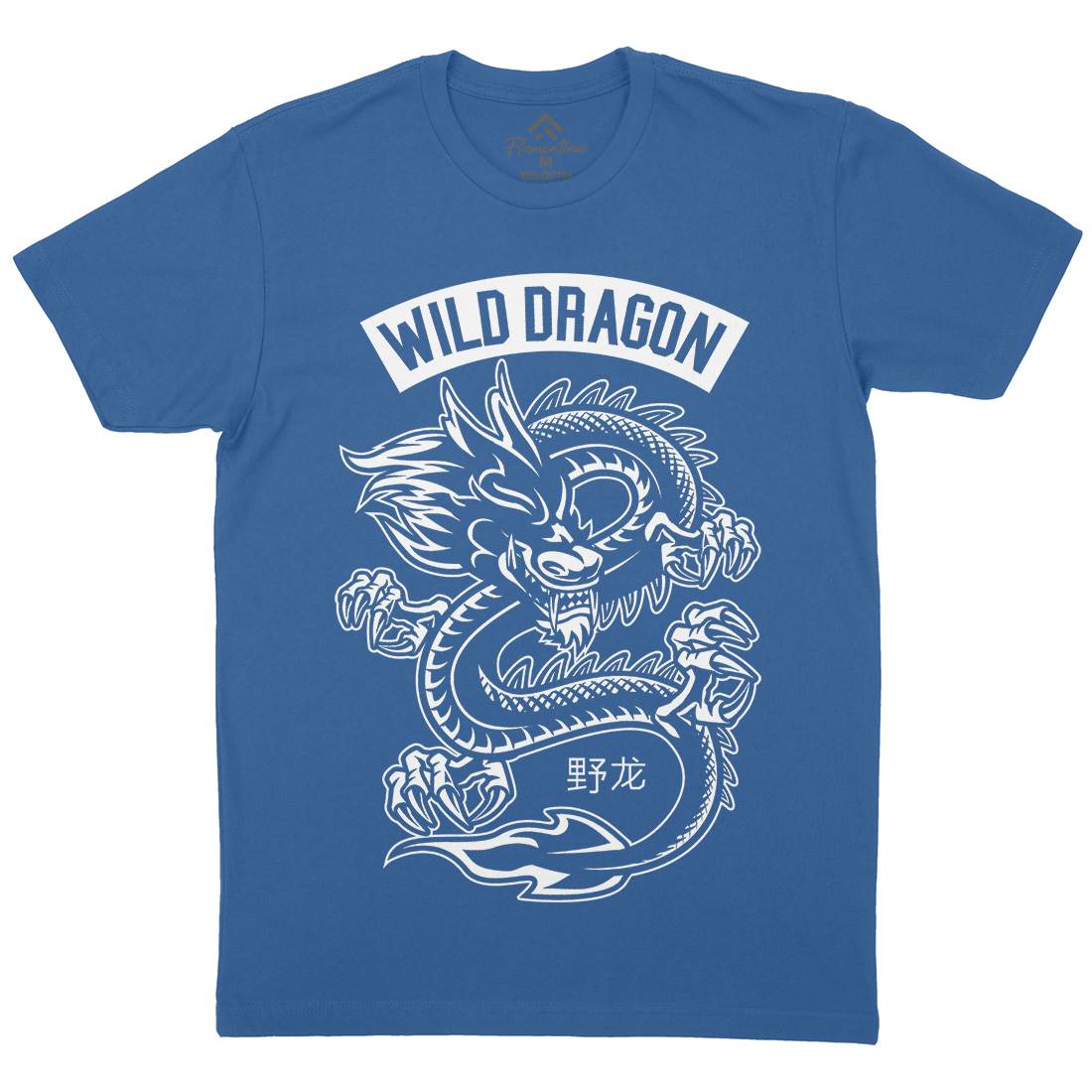 Wild Dragon Mens Organic Crew Neck T-Shirt Asian B670