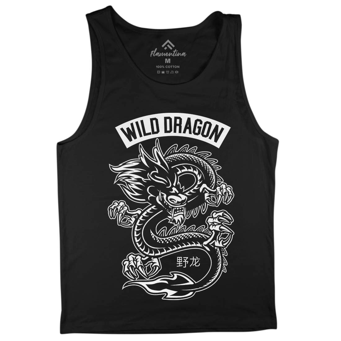 Wild Dragon Mens Tank Top Vest Asian B670