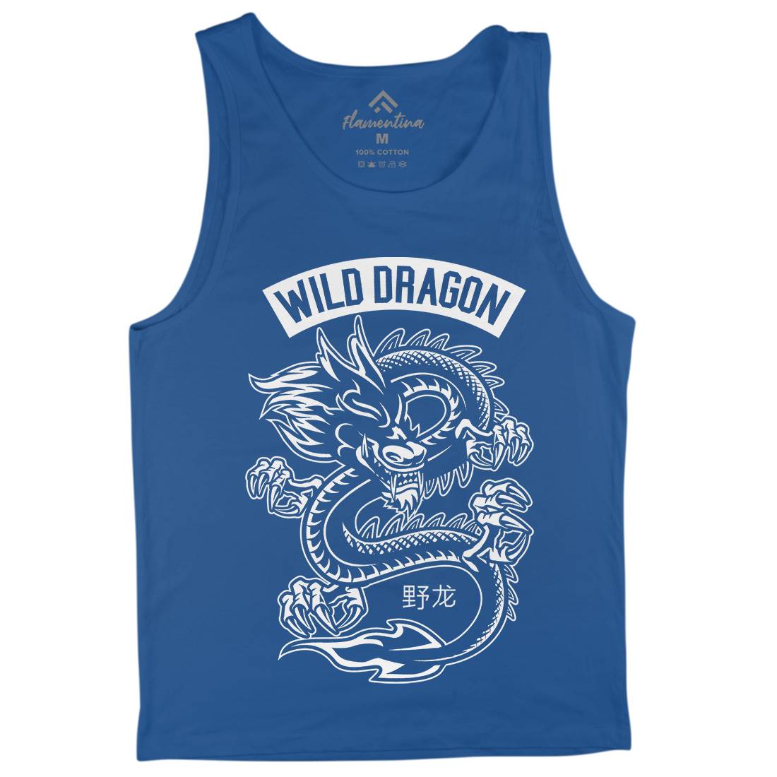Wild Dragon Mens Tank Top Vest Asian B670