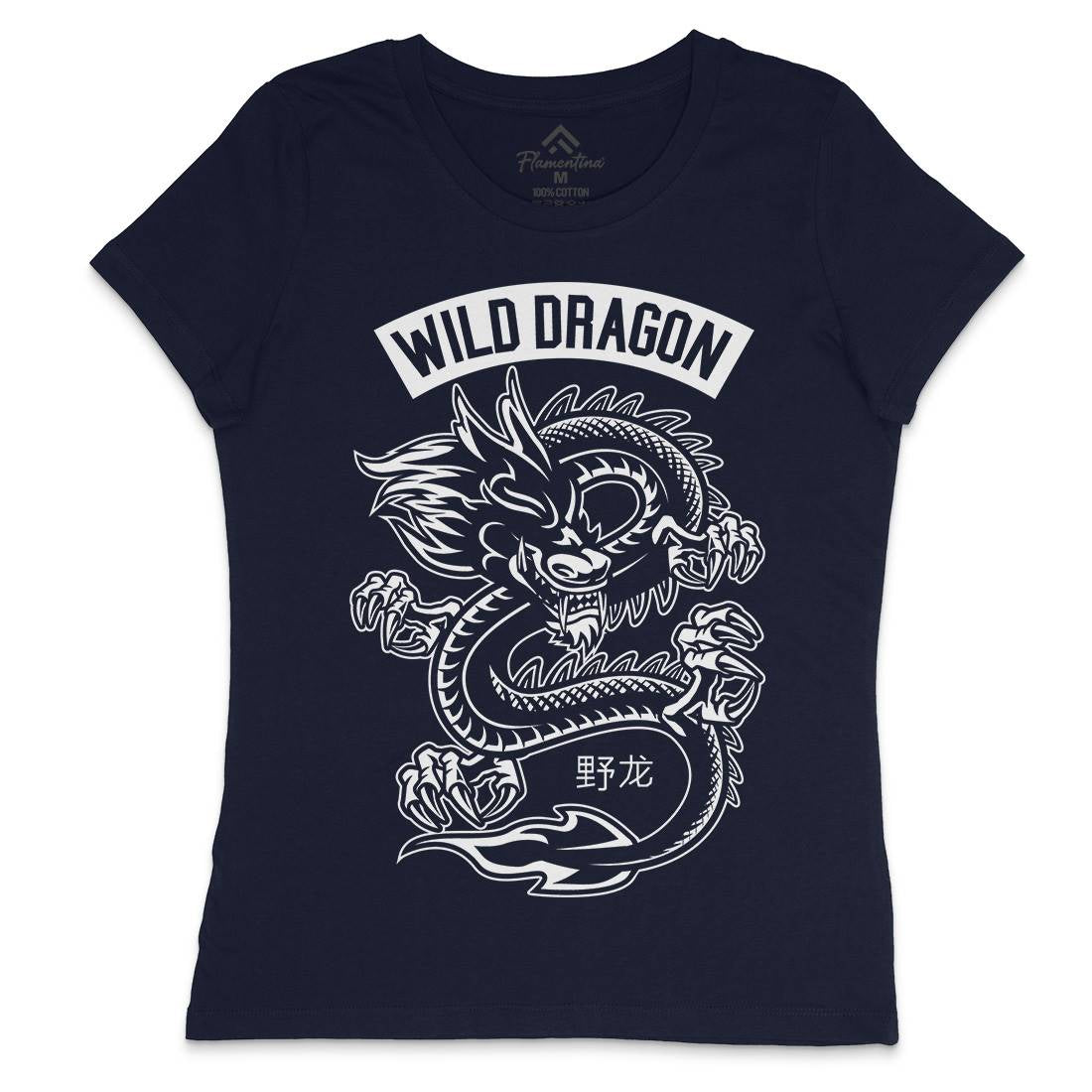 Wild Dragon Womens Crew Neck T-Shirt Asian B670