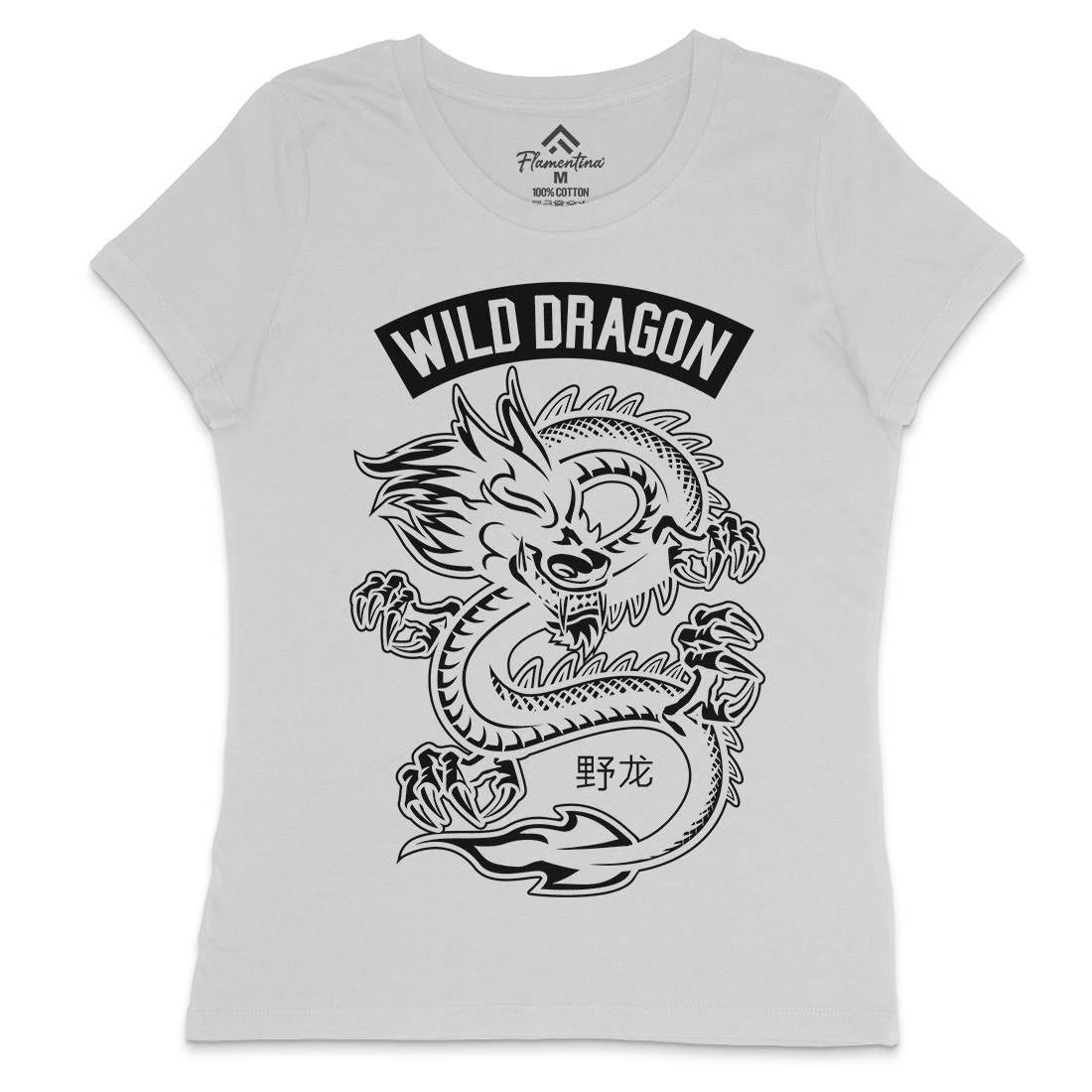 Wild Dragon Womens Crew Neck T-Shirt Asian B670