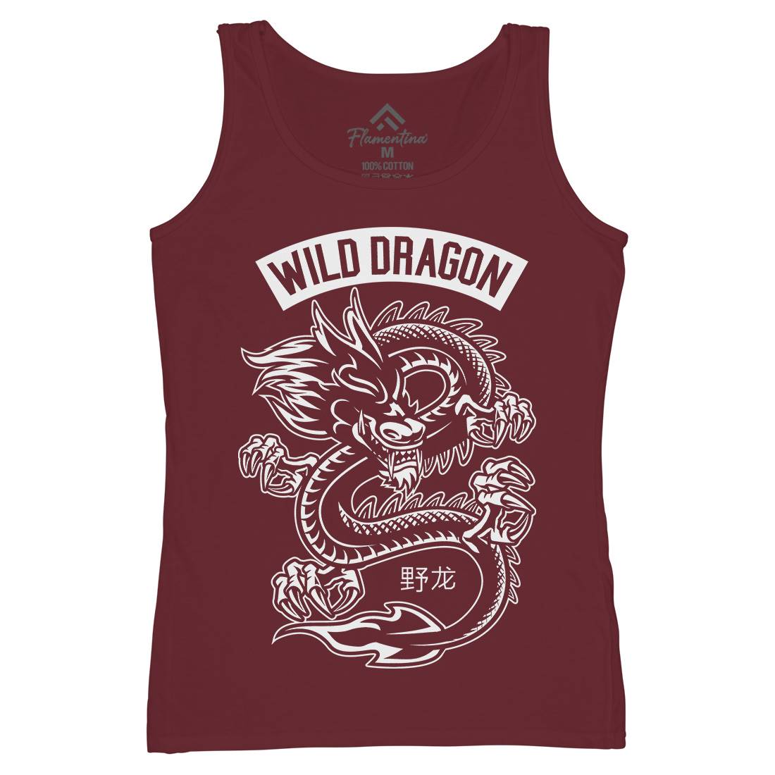 Wild Dragon Womens Organic Tank Top Vest Asian B670