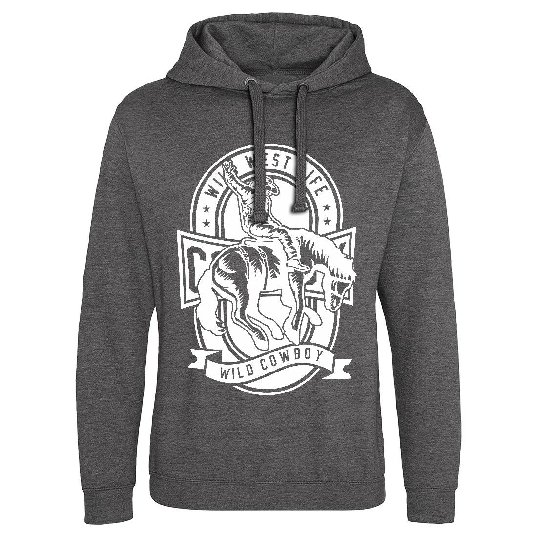 Wild West Mens Hoodie Without Pocket American B671
